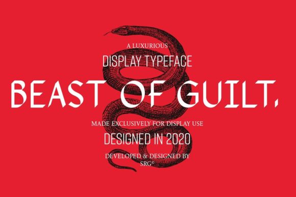 A Review of the Beast of Guilt Display Font for Editorial Design