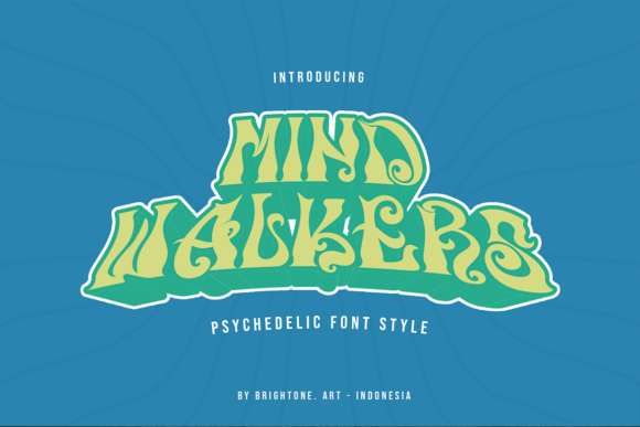 Mind Walkers: A Psychedelic Display Font for Bold Designs