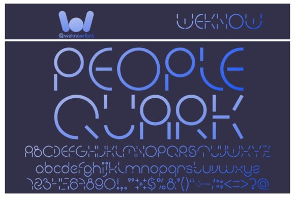 People Quark: A Display Font for Futuristic Crafting & Product Design