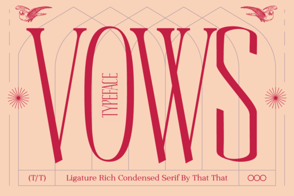 Vows: A Condensed Display Font for Polished Digital Designs